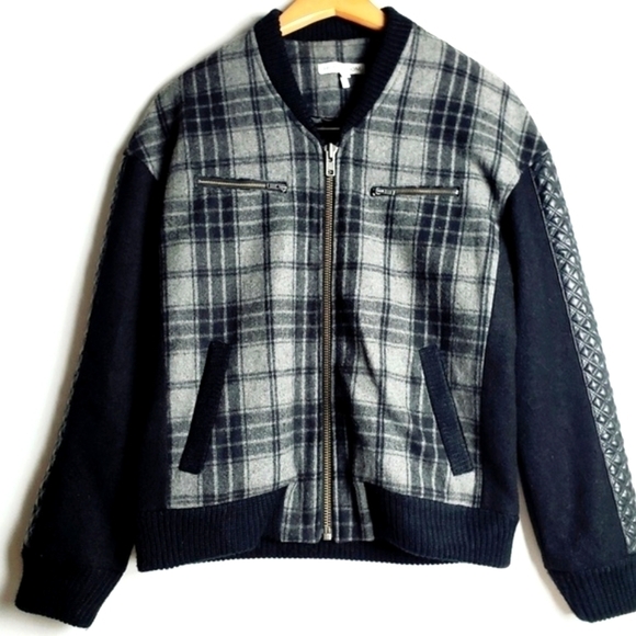 𝅺HEARTLOOM Plaid Bomber Jacket Coat XS. - Picture 5 of 8